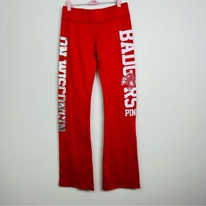 PINK Victoria's Secret Red Wisconsin Badgers Track Pants Size XS